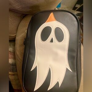 Ghost Design Black Crossbody Bag